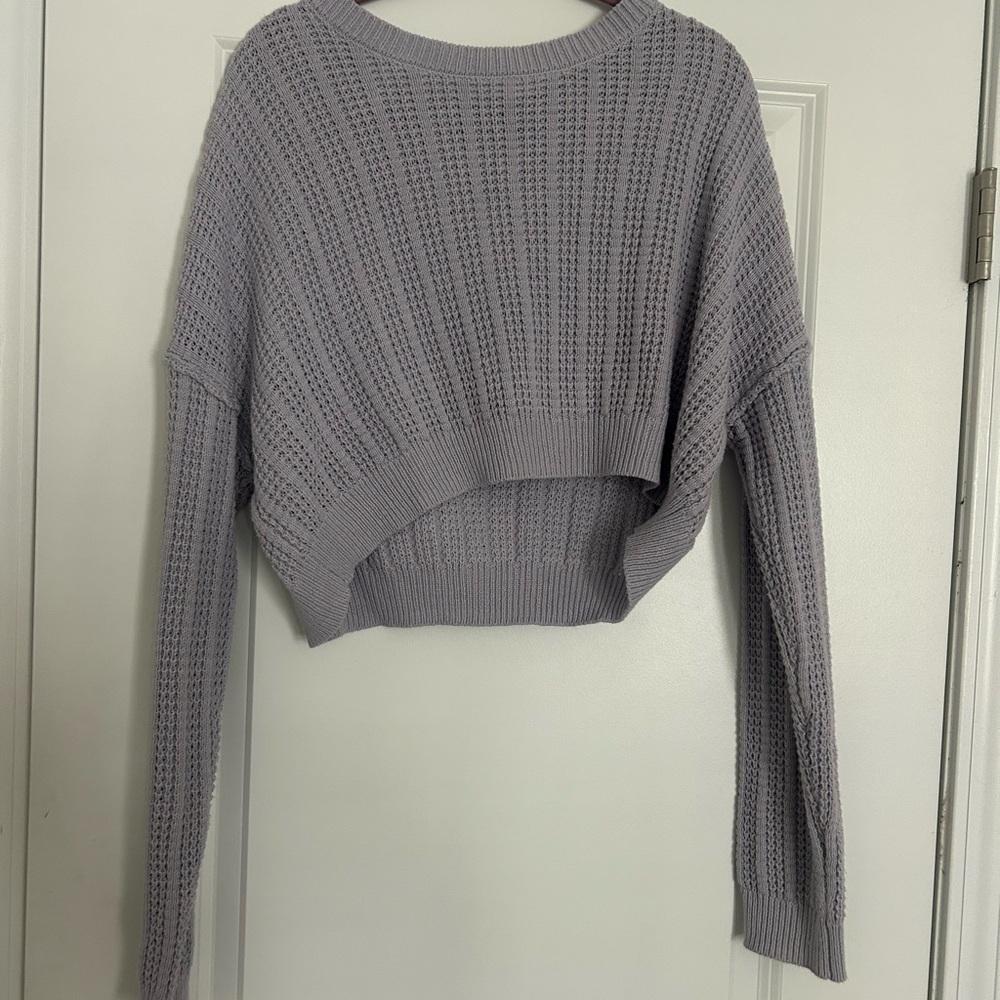 Aeropostale Women's Light Purple Crew Neck Sweater